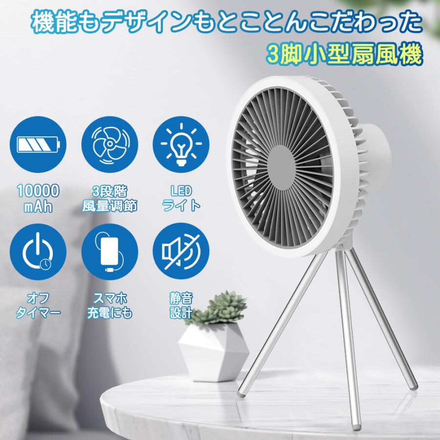 天井扇風機 テント内 ledライト 卓上扇風機 スタンド式 壁掛け デスク