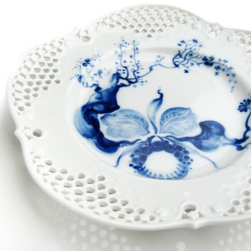 マイセン 並行輸入品 ブルーオーキッド レースプレート 19cm 54927