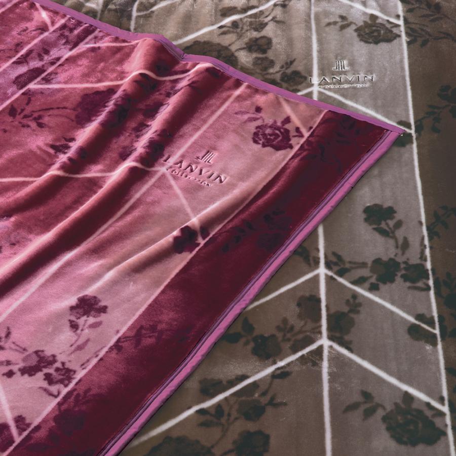 LANVIN COLLECTION 毛布 ハーフケット 140×100cm 日本製 アクリル毛布