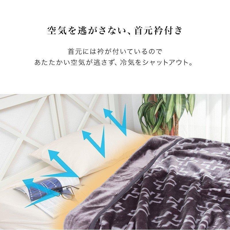 西川（nishikawa） 毛布 暖かい ダブル 2枚合わせ 昭和西川公式 衿付き