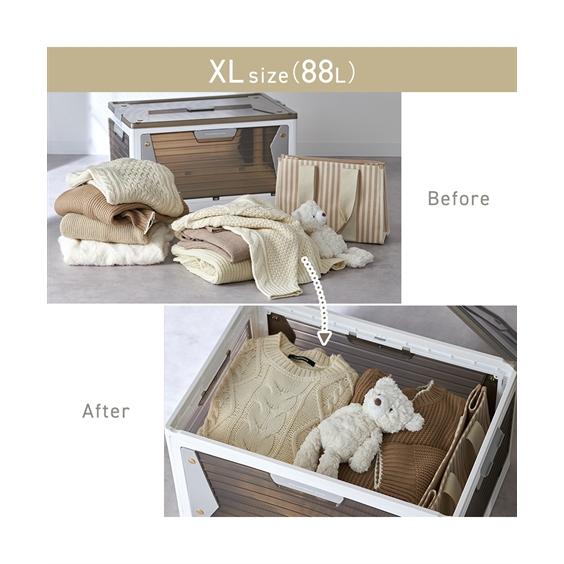 ニッセン（nissen） 収納 5面開閉 折りたたみ ボックス キャスター付き