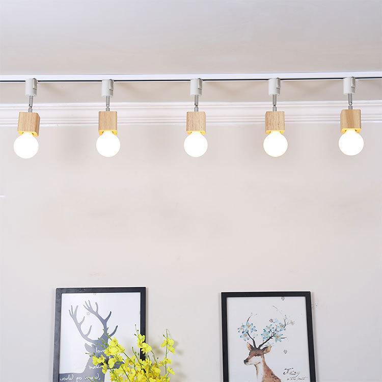 NISSIN LUX ダクトレール用スポットライト器具 E26 木製 ナチュラル