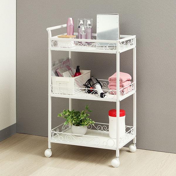 7BEAUTY（7ビューティー） ワゴン キャスター付き アンティーク 3段 全