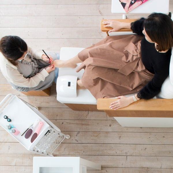 Foot High Chair KING 3点セット ホワイト ネイルチェア ネイル椅子