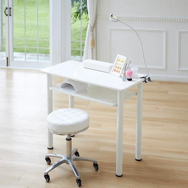 7BEAUTY（7ビューティー） ネイル テーブル 2口コンセント付 幅70×奥行