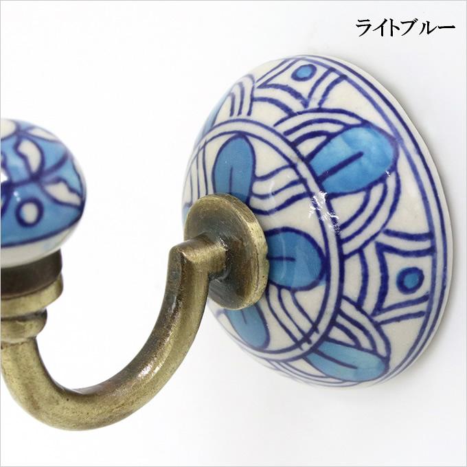 フック ラウンド 陶器 タイル 壁 アンティーク ボヘミアンタイル