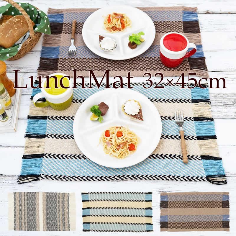 ランチョンマット ランチマット ガラオリ 布 シンプル ストライプ