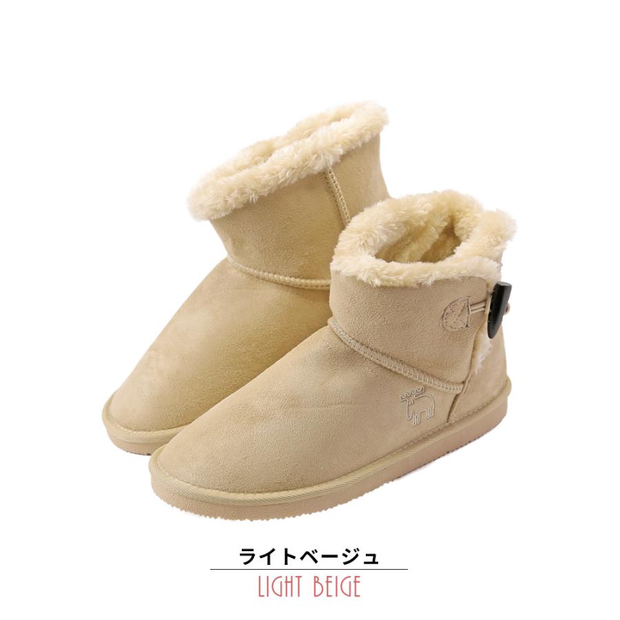 moz（モズ） ムートンブーツ ボタン レディース 防寒 トグルボタン