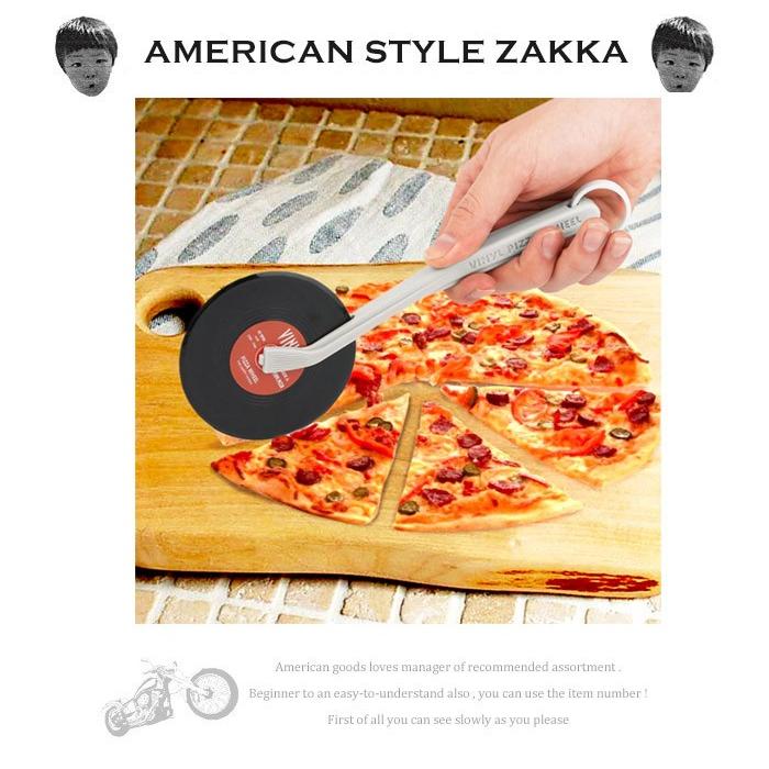 アメリカン レトロ ピザカッター おしゃれ レコード盤 パイ生地