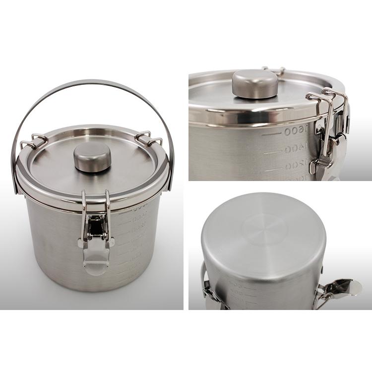 仔犬印 IH対応 給食缶ミニ 1.8L （ガス対応 IH使用可 アウトドア