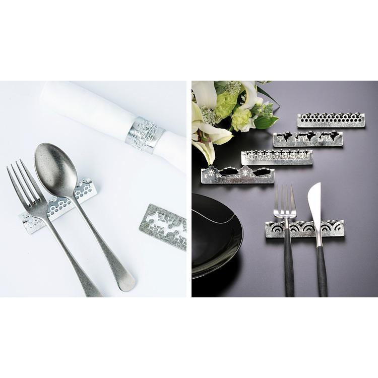 能作 カトラリーレスト「吉祥紋」 5個入りセット 錫製 600060（TCP