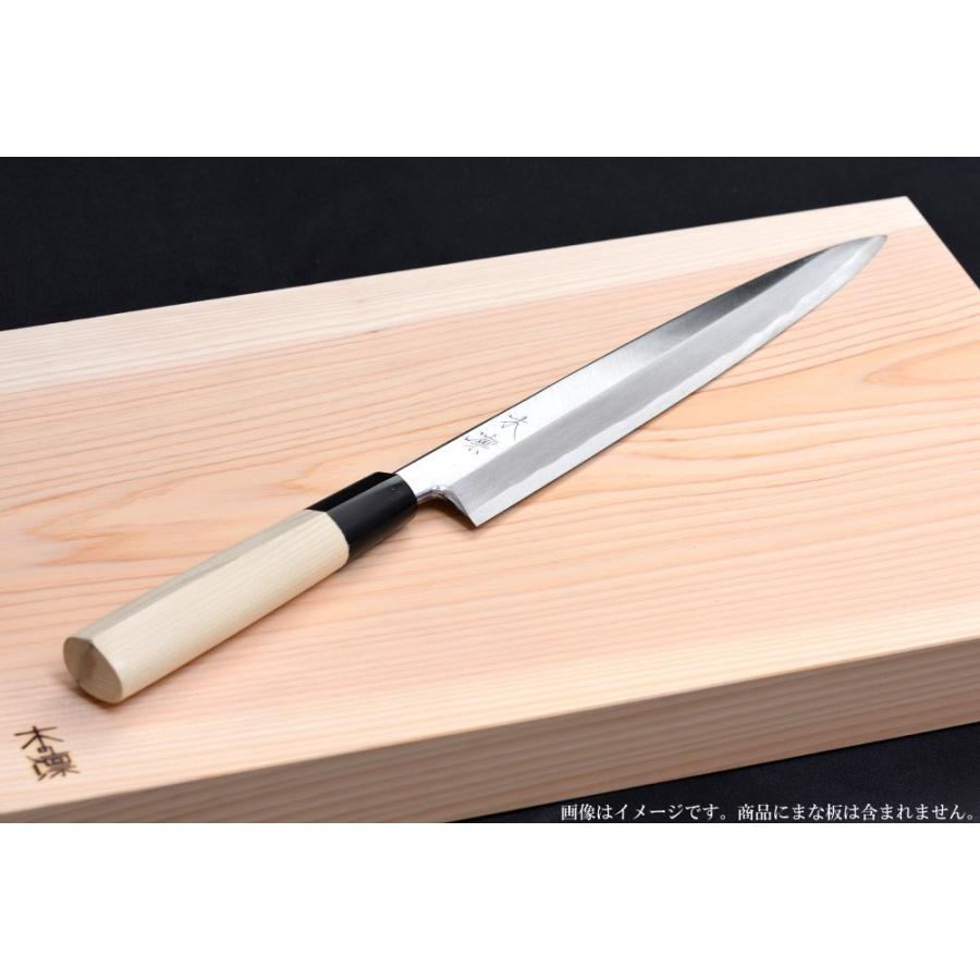 柳刃包丁 白鋼 本霞砥 水牛柄 240mm 右利き用 包丁 木凛 : スマート