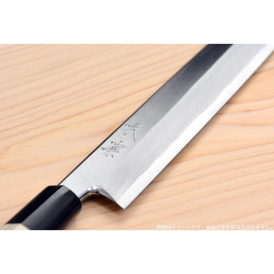 柳刃包丁 白鋼 本霞砥 水牛柄 240mm 右利き用 包丁 木凛 : スマート