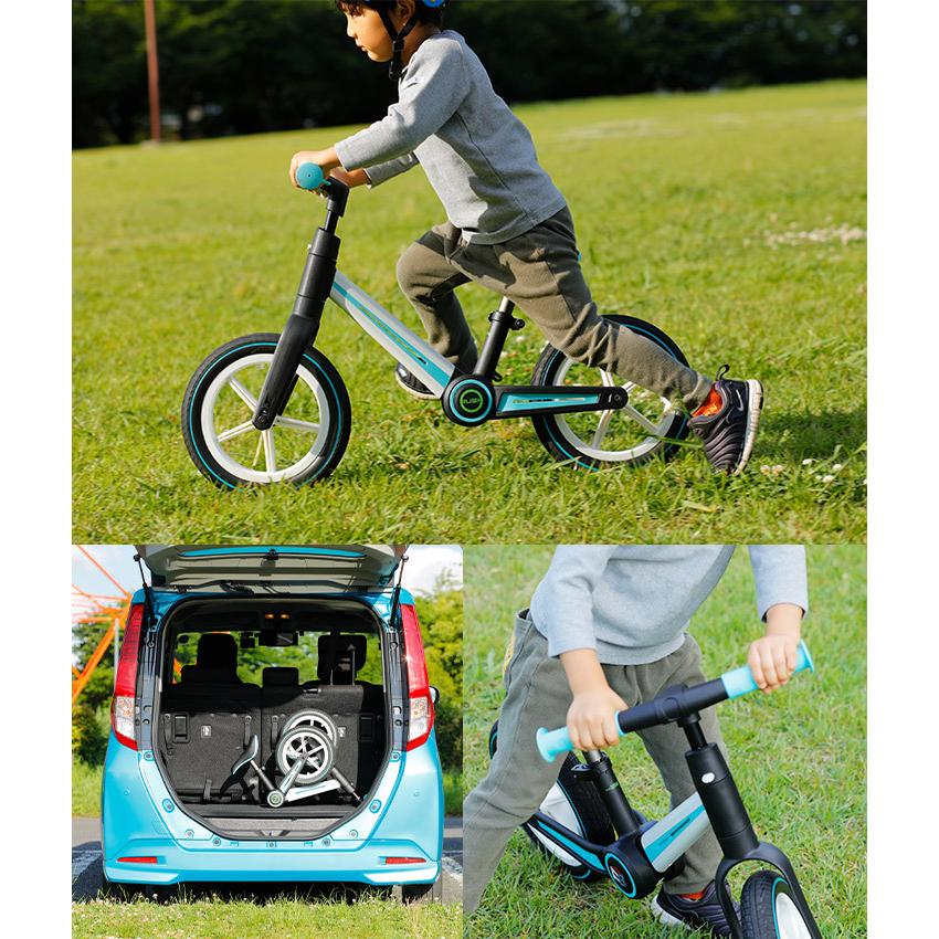 キックバイク バランスバイク 折りたたみ可能 12インチ ノーパンク