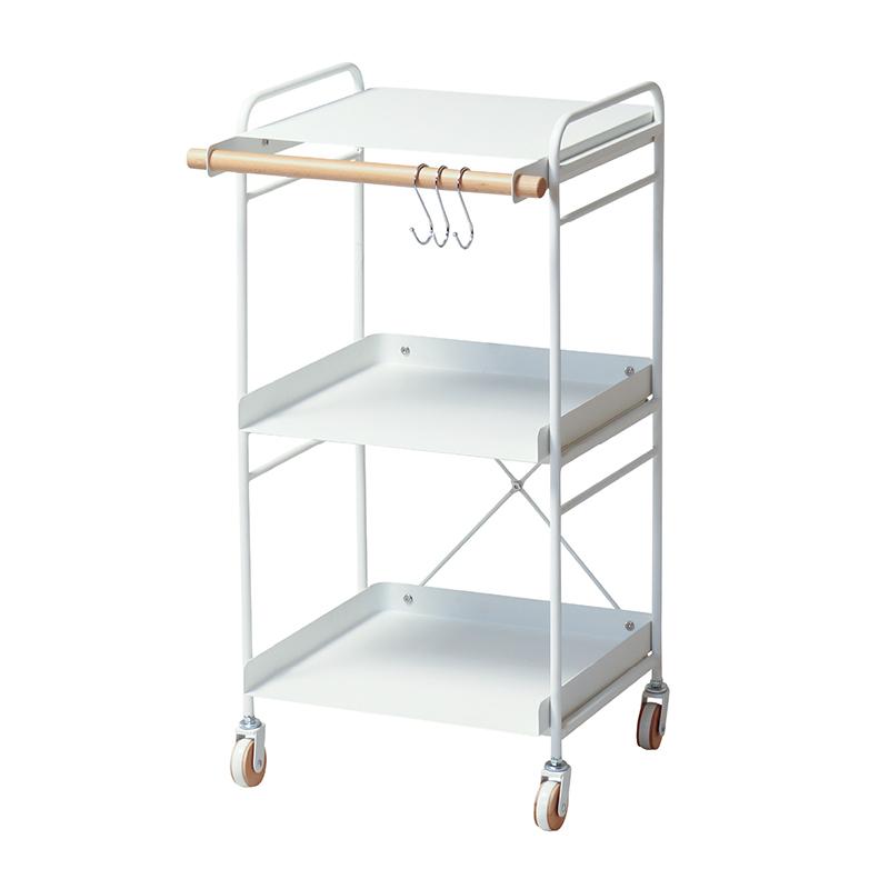 スチールワゴン キッチンラック レンジ台 キッチン ワゴン 収納 棚 S字