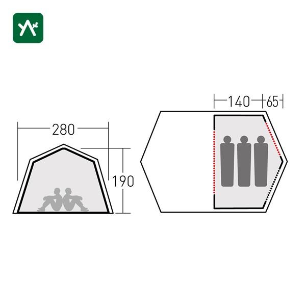 ogawa オガワ ネオキャビン用ハーフインナー 3595 インナーテント