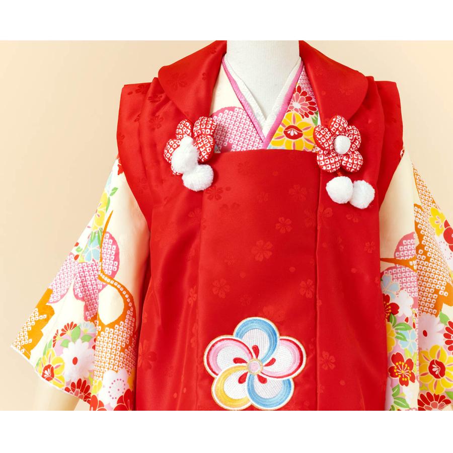 SOUBIEN（創美苑） レンタル 七五三 女の子 3歳 着物 被布 フルセット