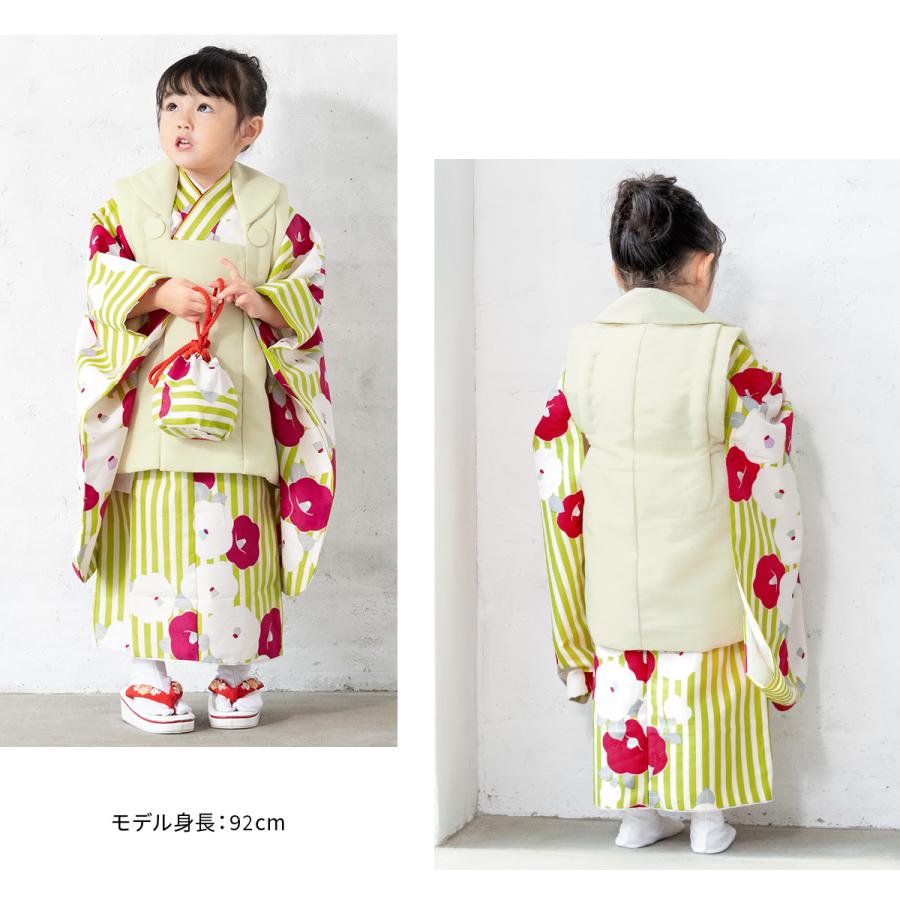 SOUBIEN（創美苑） レンタル 七五三 女の子 3歳 着物 被布 フルセット