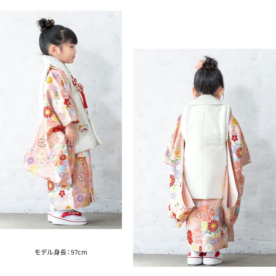 SOUBIEN（創美苑） レンタル 七五三 女の子 3歳 着物 被布 フルセット
