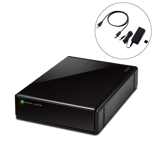 エレコム ハードディスク 外付け 6TB SeeQVault規格 USB3.2 ブラック