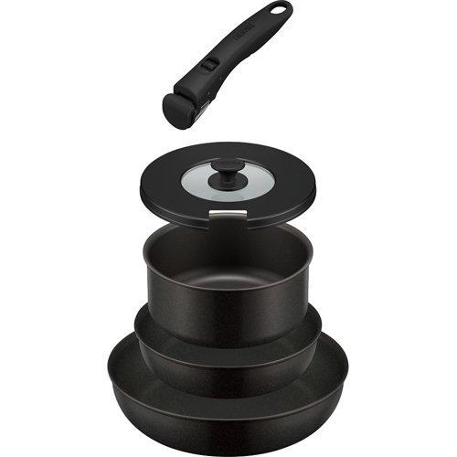 サーモス 取っ手のとれるフライパン 5点セットAB ブラック KSA-5B BK