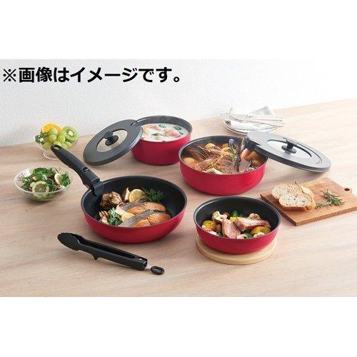 サーモス 取っ手のとれるフライパン 9点セットAA レッド KSA-9A R ( 1