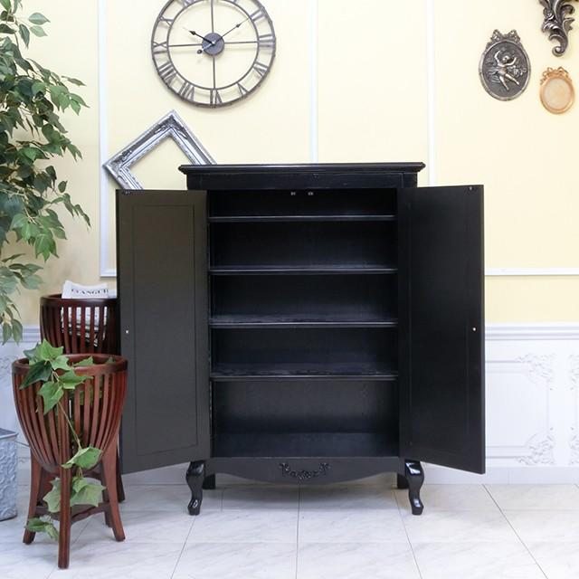 アンティーク シューズケース シューズラック 靴箱 下駄箱 ロココ調