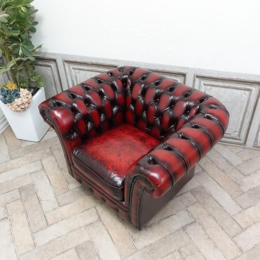チェスターフィールドソファ 1人掛け ソファ 一人用 シングルソファー