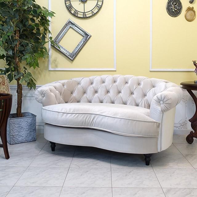 アンティーク ラブソファ シェルファ 二人掛け 2P 2シーター ダブル