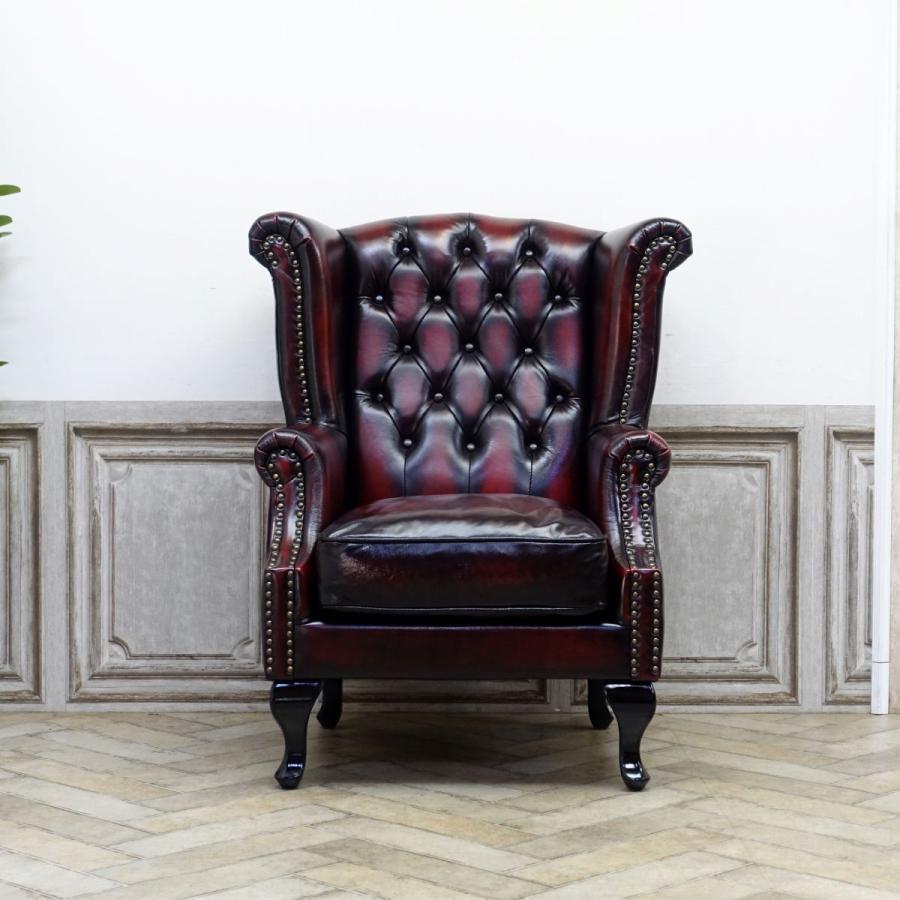 アンティーク ソファー 総本革 チェスターフィールドソファ イギリス