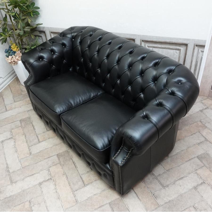 アンティーク ソファー 総本革 イギリス 英国 かっこいい おしゃれ