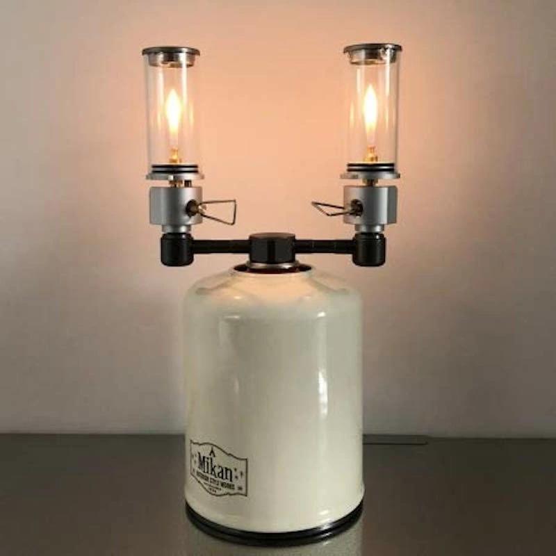 CAMPINGMOON OD缶 ガス2分岐アダプター ガスキャンドル ガスランタン