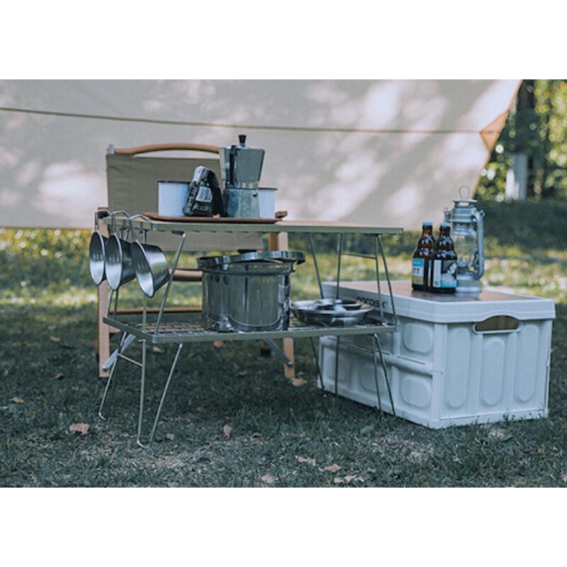 CAMPINGMOON フィールドラック 天板 ケース 2枚 ステンレス 収納袋