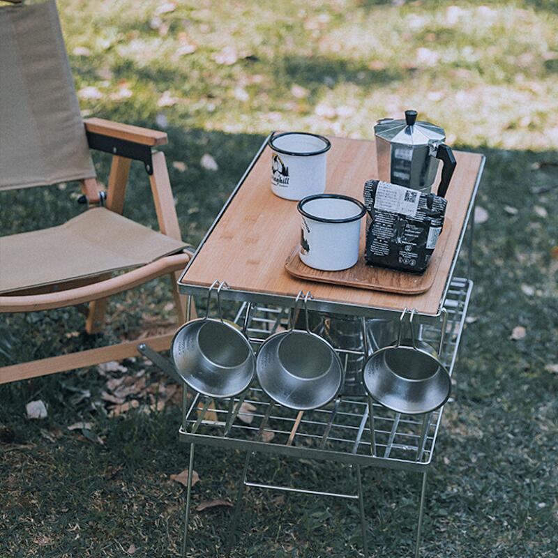 CAMPINGMOON フィールドラック 天板 ケース 2枚 ステンレス 収納袋