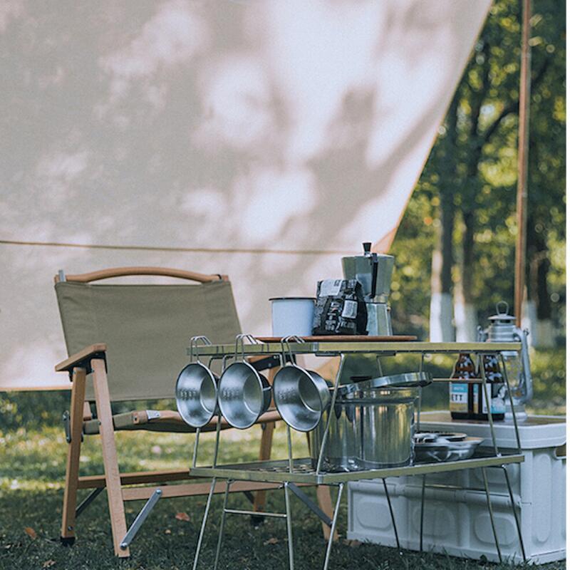 CAMPINGMOON フィールドラック 天板 ケース 2枚 ステンレス 収納袋