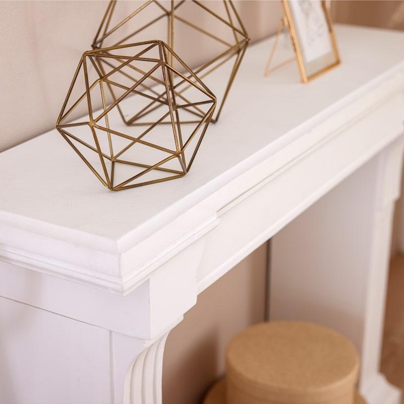 マントルピース ホワイト 韓国風 アンティーク風 シャビーシック