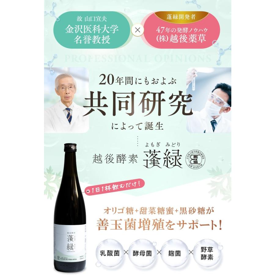 越後酵素 蓬緑 よもぎみどり 酵素ドリンク 720ml ファスティング