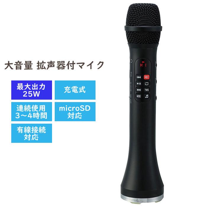 大音量 拡声器付マイク ハンディマイク 有線接続でスピーカーとしても