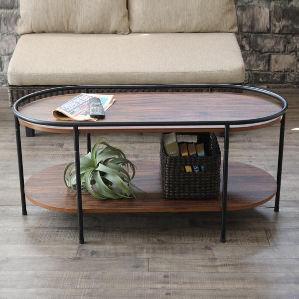 リビングテーブル おしゃれ 楕円形 オーバル センターテーブル 幅100cm