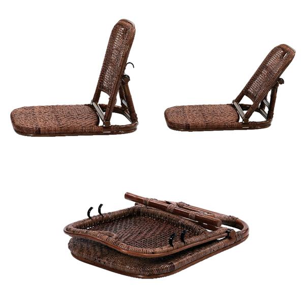 ラタン 座椅子 椅子 籐 おしゃれ 折りたたみ フロアチェア