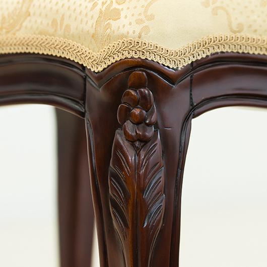 猫脚スツール ロココ調 アンティーク風 フランシスカ 椅子 ブラウン 猫