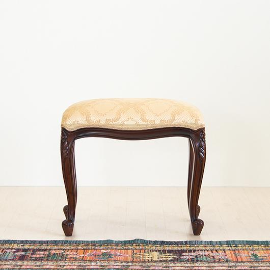 猫脚スツール ロココ調 アンティーク風 フランシスカ 椅子 ブラウン 猫