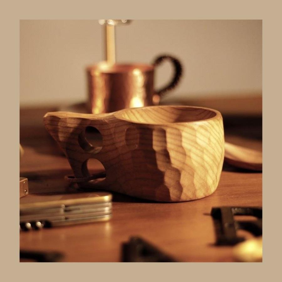 キャンプ アウトドア カップ ククサ 北欧モダン 天然木製 コーヒー
