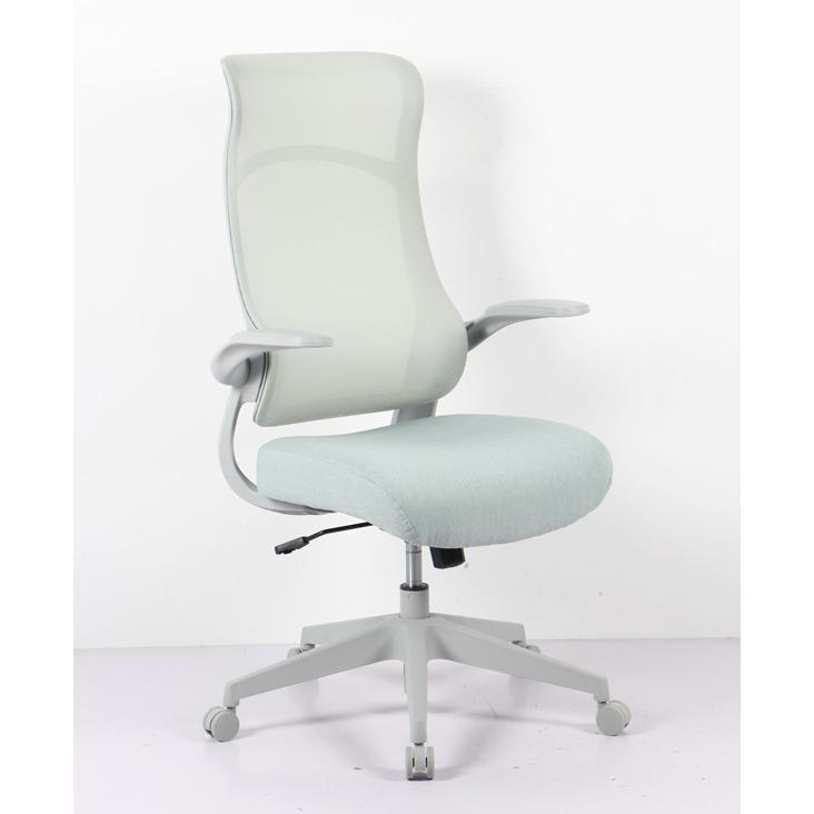 デスクチェア メッシュ張り 跳ね上げ肘掛け付きオフィスチェアー