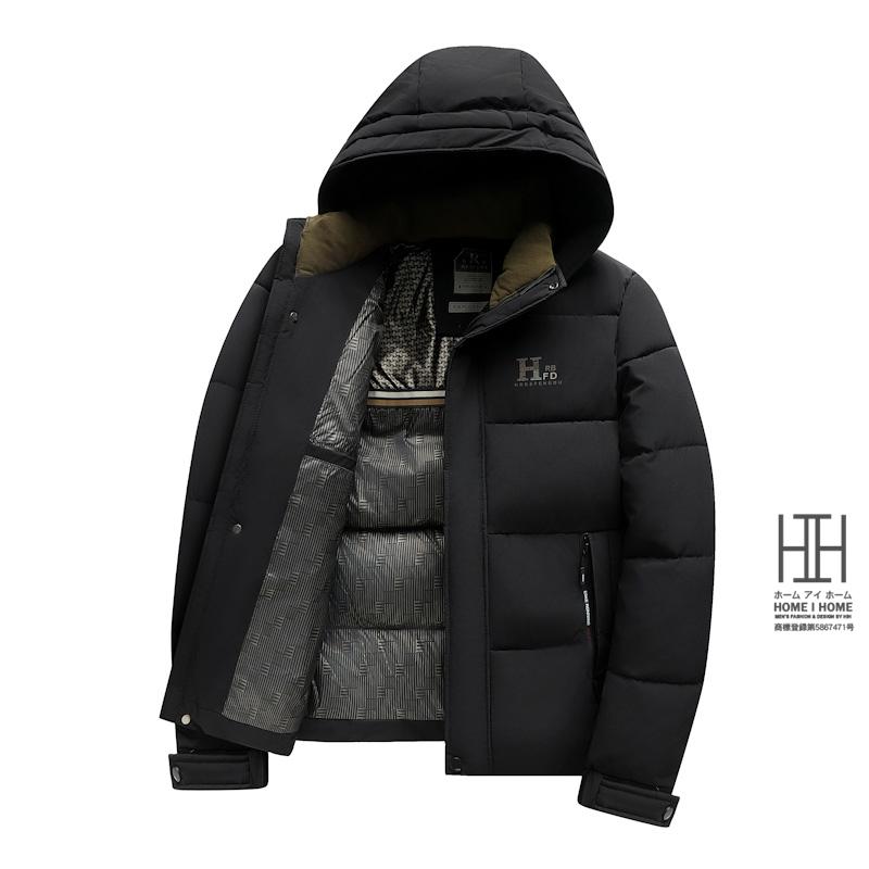 ホームアイホーム 中綿ジャケット メンズ 赤 ボリュームネック 三層