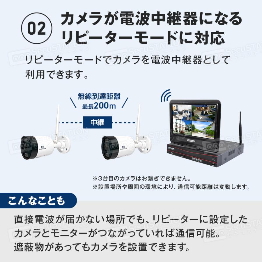 SecuSTATION 防犯カメラ 屋外 セット 家庭用 ワイヤレス wifi カメラ4