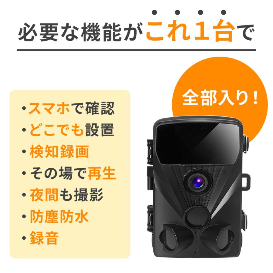SecuSTATION 防犯カメラ トレイルカメラ 小型カメラ 熊 獣害 家庭用