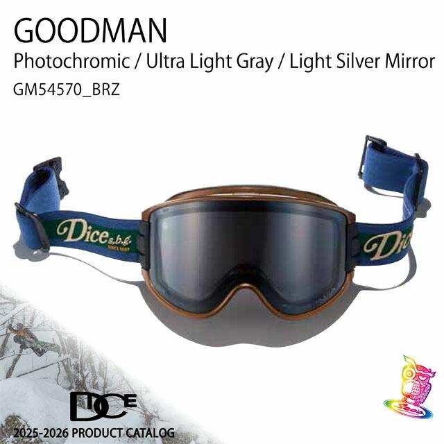 予約商品】25-26モデル☆DICE【ダイス】ゴーグル GOODMAN フレーム