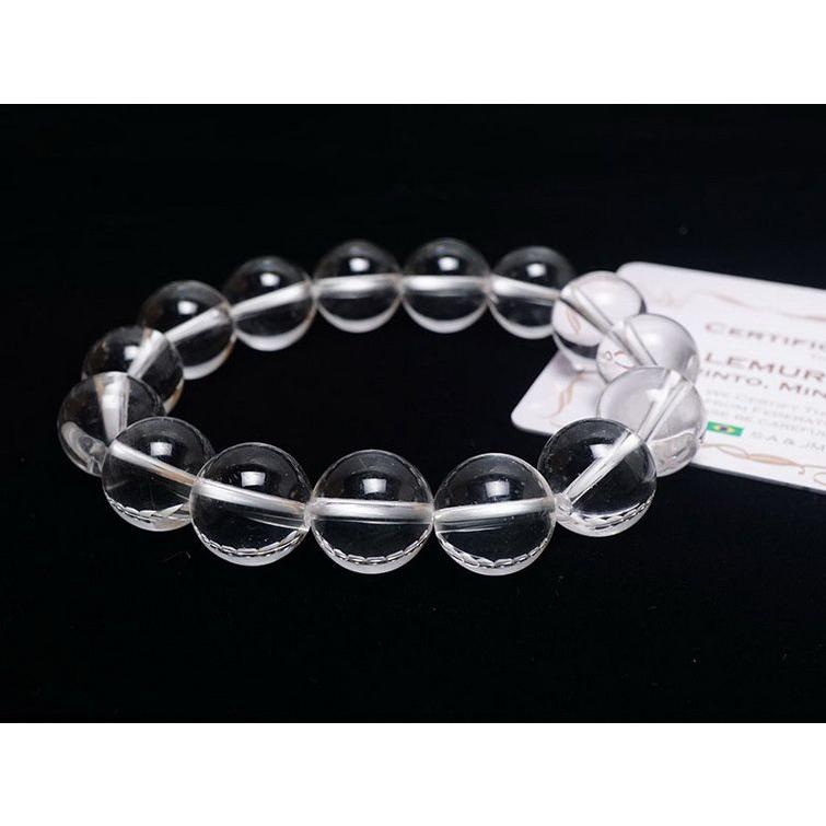 レムリアンシード 水晶 ブレスレット ※証明書付き 13mm t376-1194 : 誠