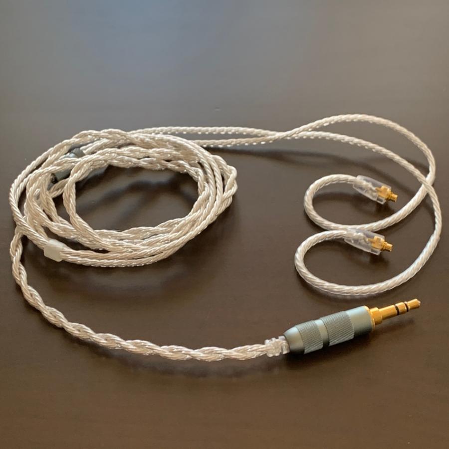 イヤホン リケーブル HAKUGEI ウルトラピュアクリスタル 銀メッキ5N単